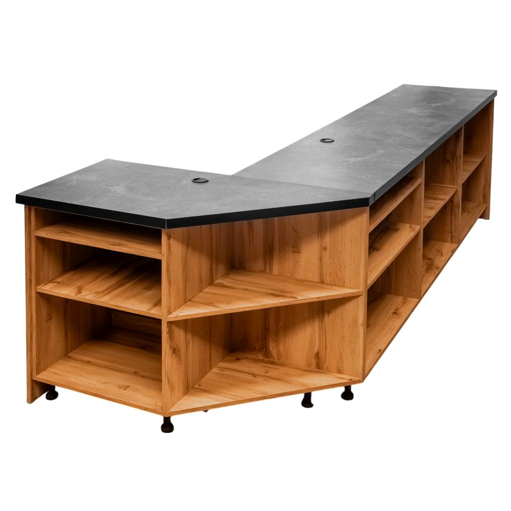 Mega-M 310 banco cassa a L 310x60x90 cm rovere