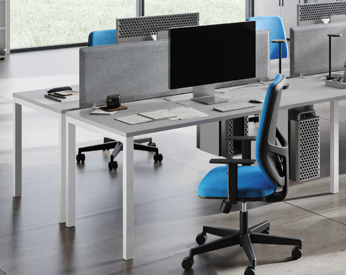 Agosistem Klever Scrivania Ufficio Bianca Made in Italy