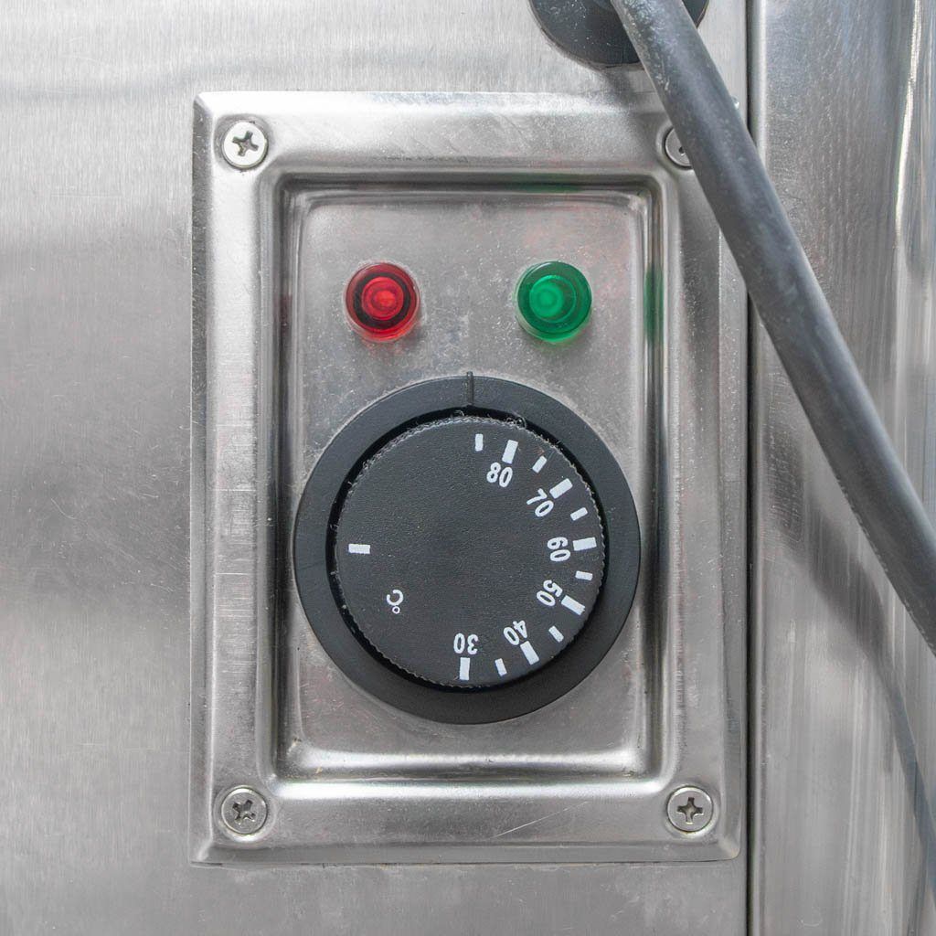 Distributore piatti riscaldato carrellato 45x45x106 cm inox