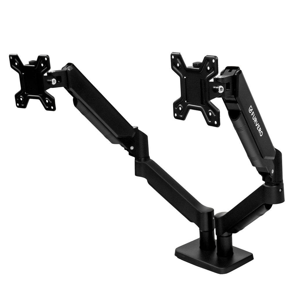 Furvero HK005 supporto monitor doppio 13-27" gas nero