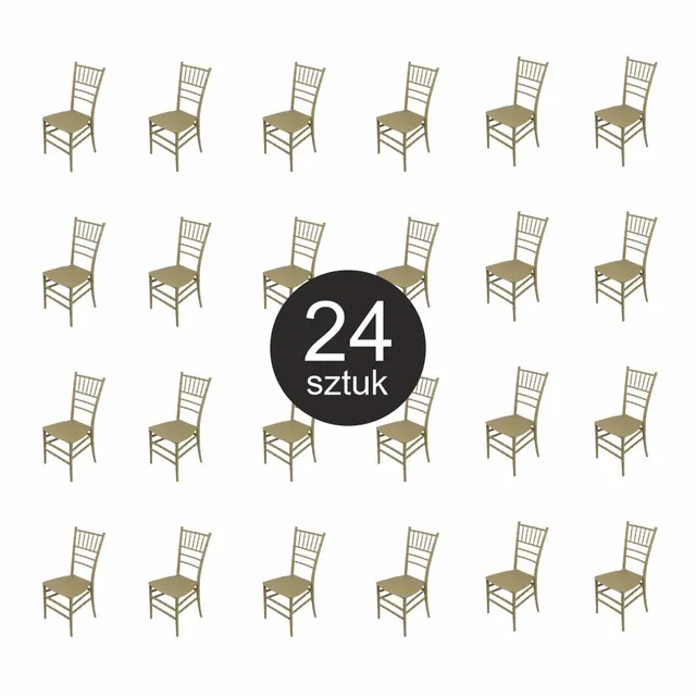 Furvero Chiavari sedia banchetto champagne set 24 pz