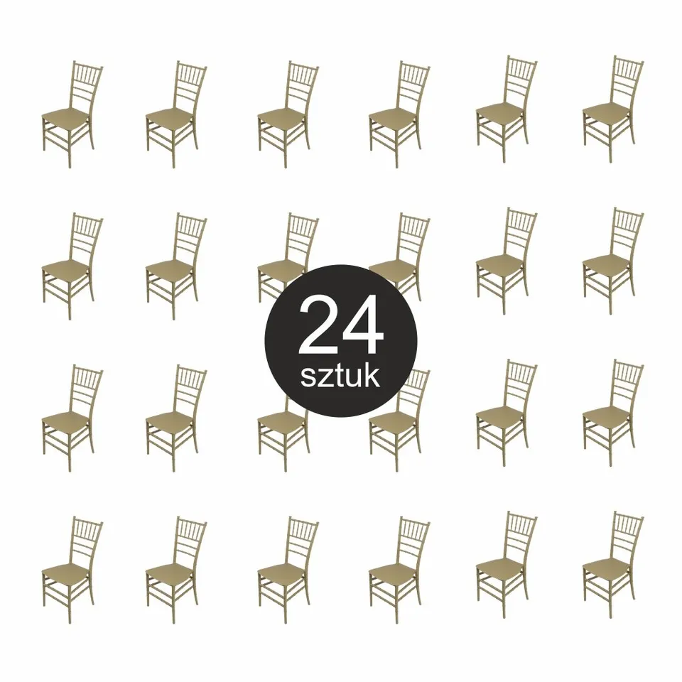 Furvero Chiavari sedia banchetto champagne set 24 pz
