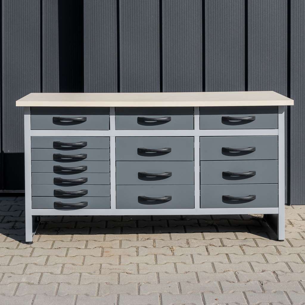 Werkberg Handyman S Banco da lavoro 160 cm 15 cassetti