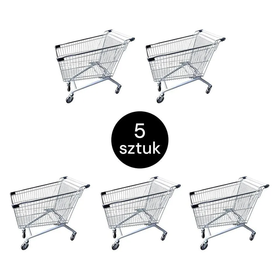 Mega-M YR Carrello spesa 240L set 5 pz acciaio zincato