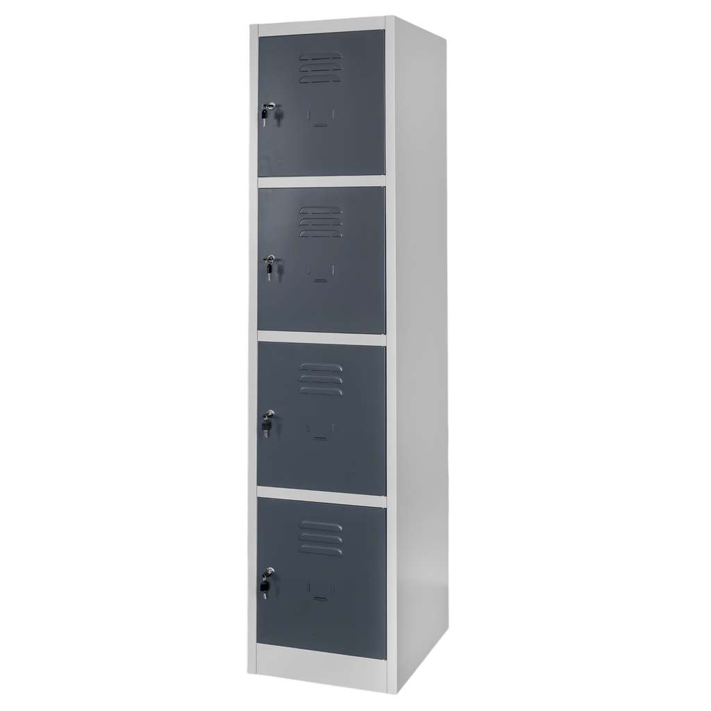Mega-M Armadietto spogliatoio 4 posti 40x50x180 cm grigio grafite