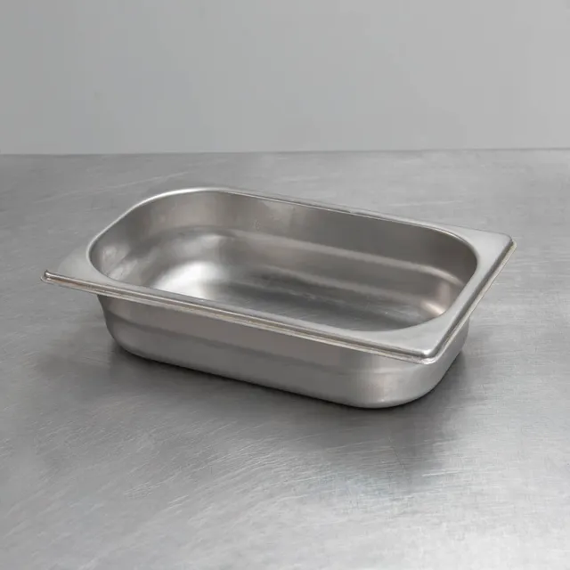 Vaschetta GN 1/4 26,5x16,2x10 cm contenitore inox 10 cm