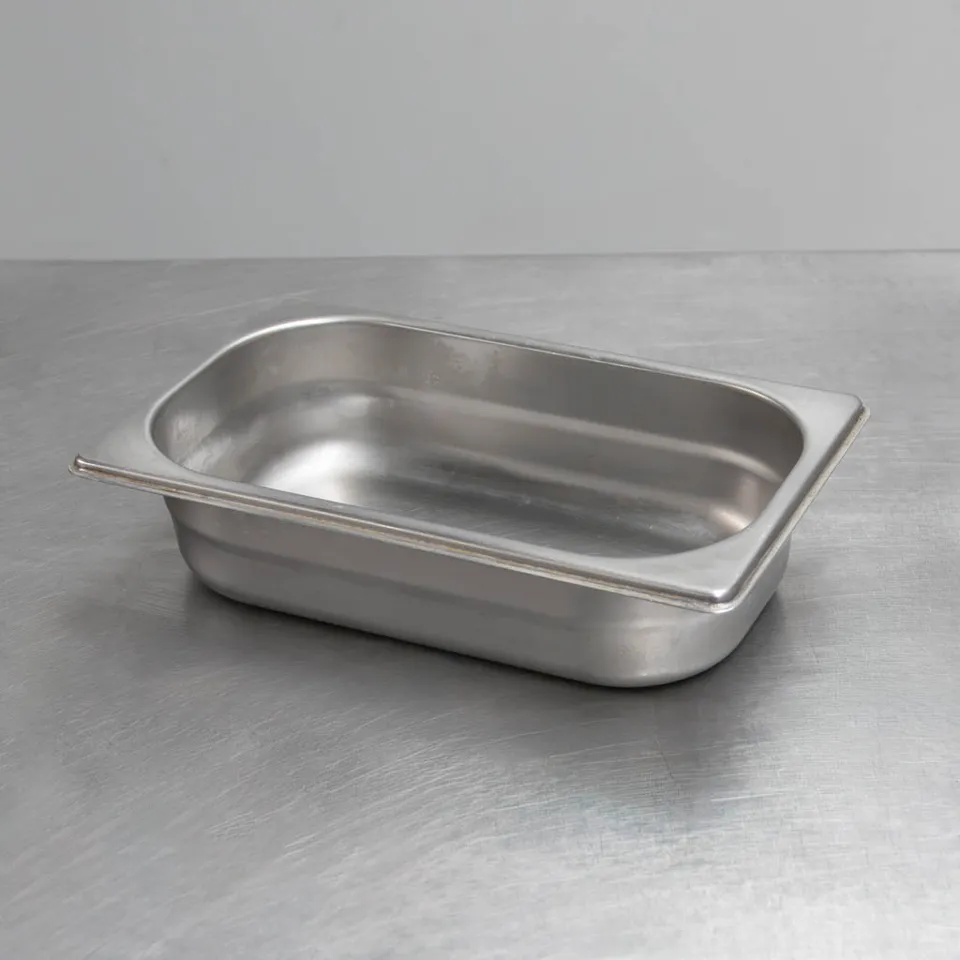 Vaschetta GN 1/4 26,5x16,2x10 cm contenitore inox 10 cm