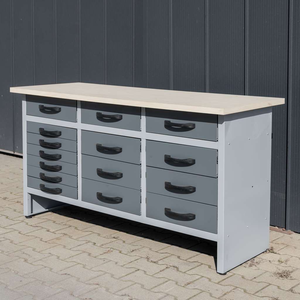 Werkberg Handyman S Banco da lavoro 160 cm 15 cassetti