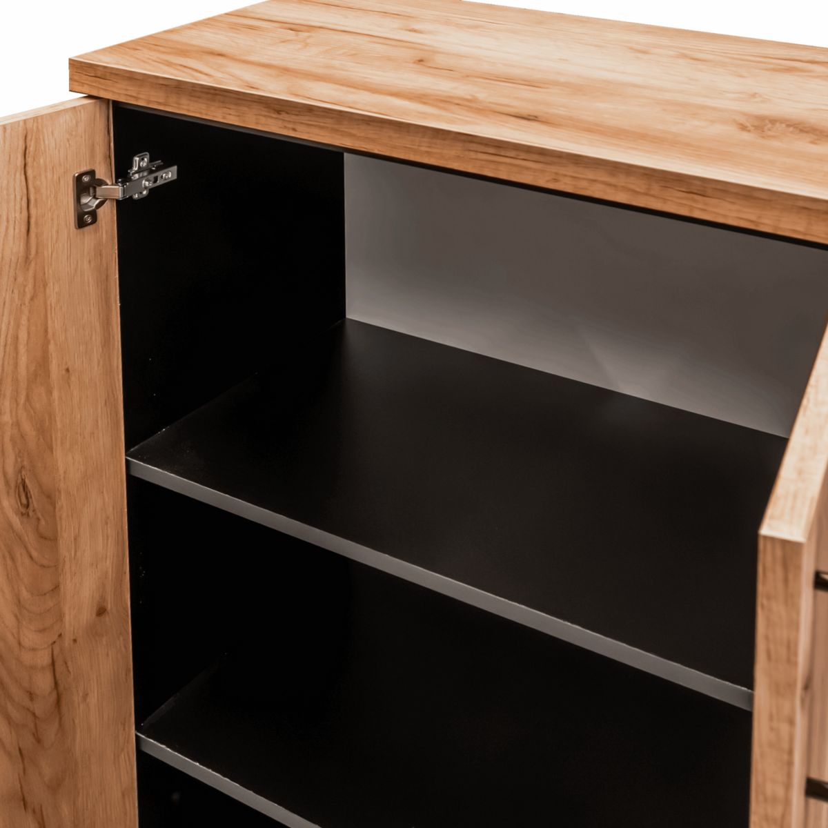 Mega-M armadio ufficio 70x35x120 cm rovere kraft nero raccoglitori