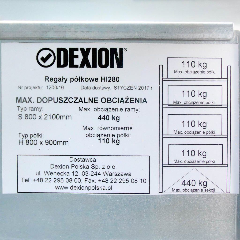 Dexion HI 280 scaffale magazzino zincato 12 ripiani con rete