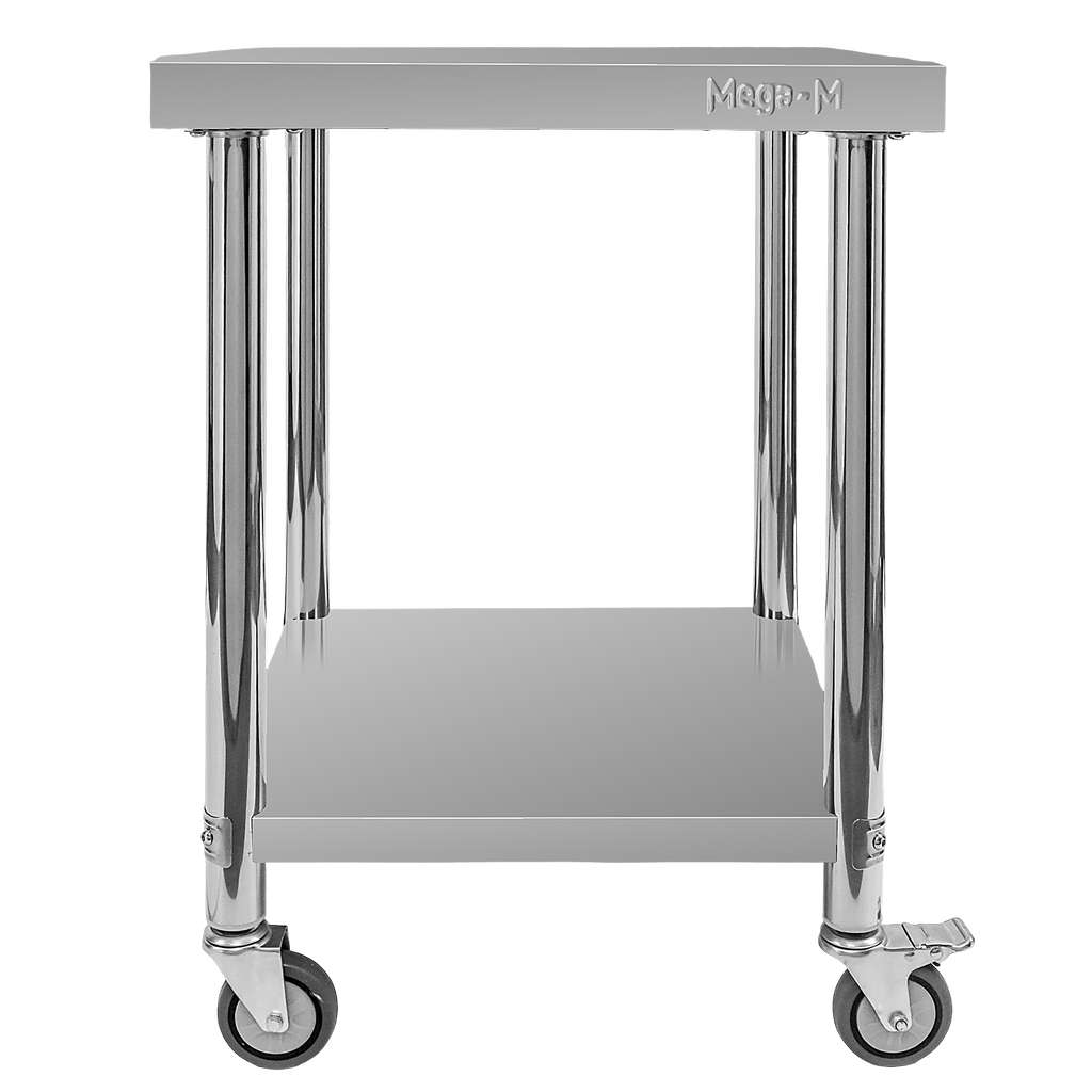 Mega-M X Standard 60x60x85 cm tavolo inox con ruote