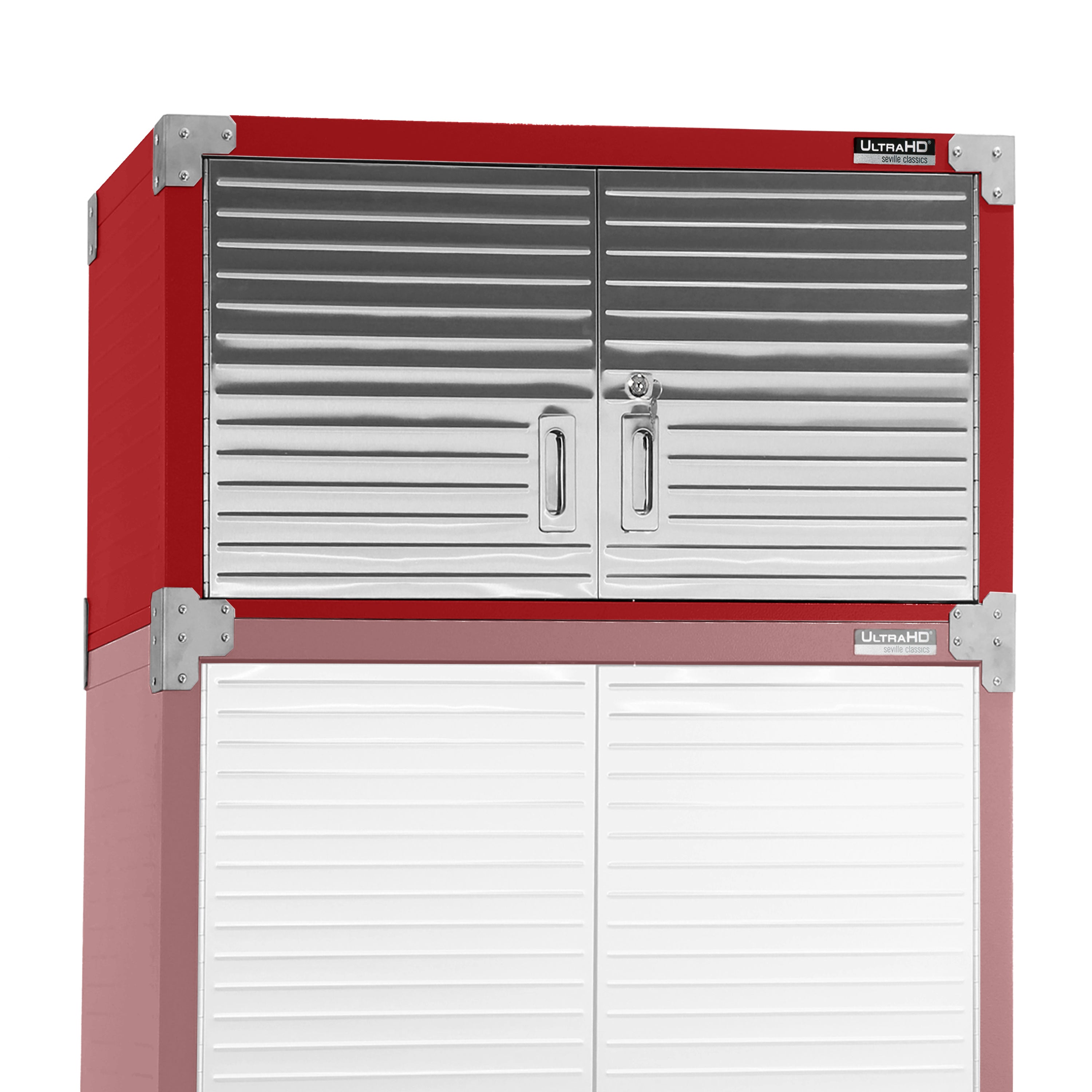 Seville Classics UltraHD pensile impilabile rosso 91x46