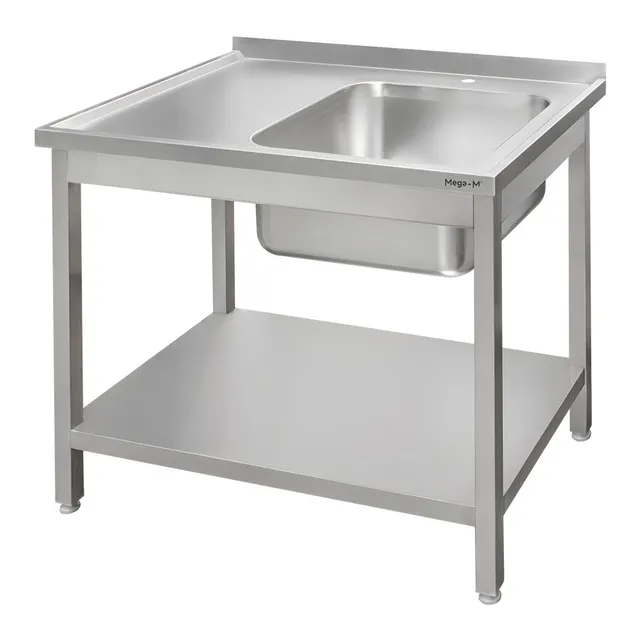 Mega-M 100x60x85 lavello gastronomico vasca destra inox