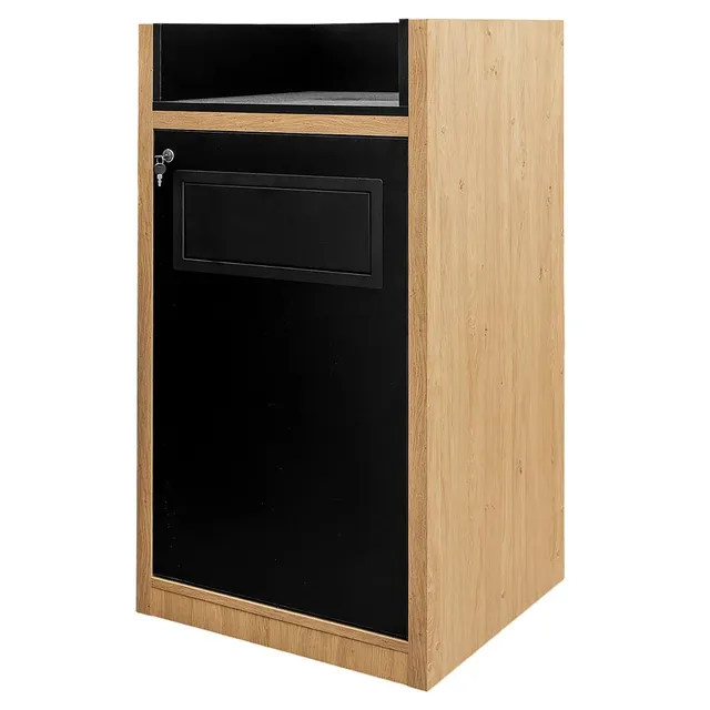 Mega-M Mobile portavassoi con pattumiera rovere pietra 62cm