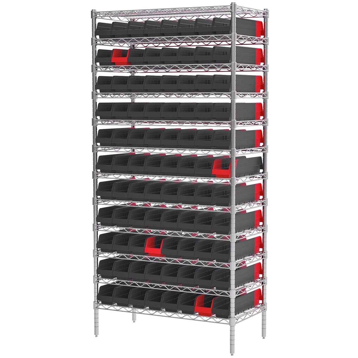 Akro-Mils AWS183636448 Scaffale Filo 12 Ripiani 96 Box