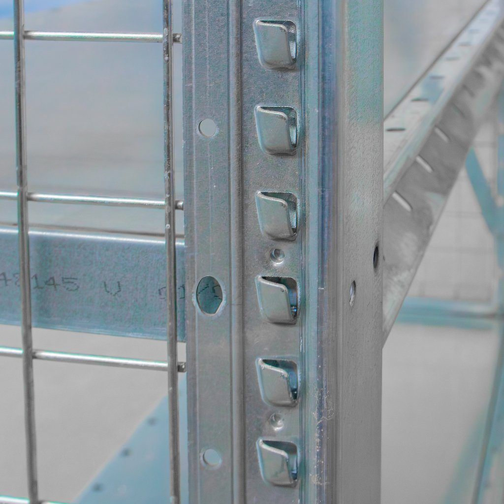 Dexion scaffale magazzino 250x102x40 aggiuntivo 5 ripiani rete
