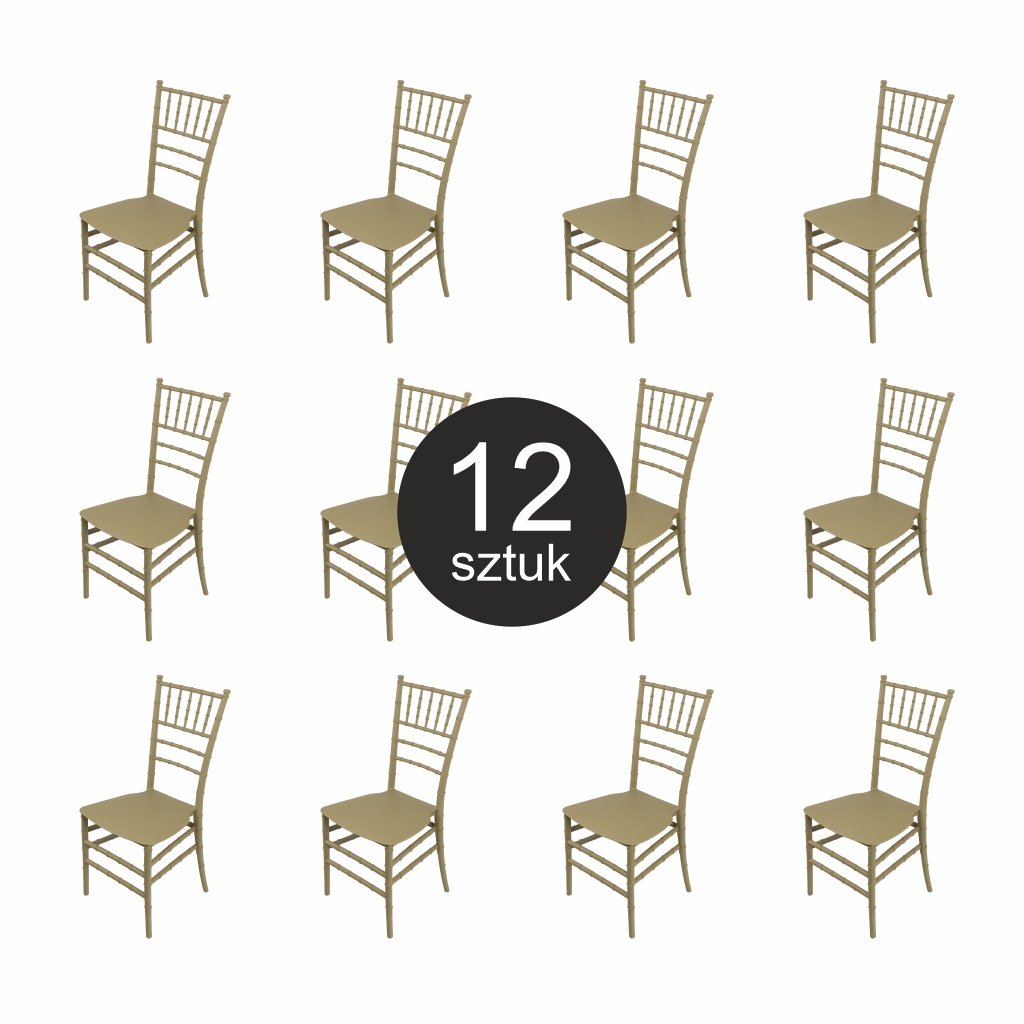 Furvero Chiavari PP sedia banchetto champagne 12 pz