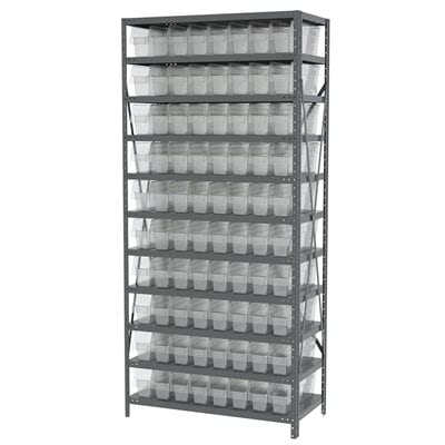 Akro-Mils AS1879048 scaffale acciaio 11 ripiani 80 box
