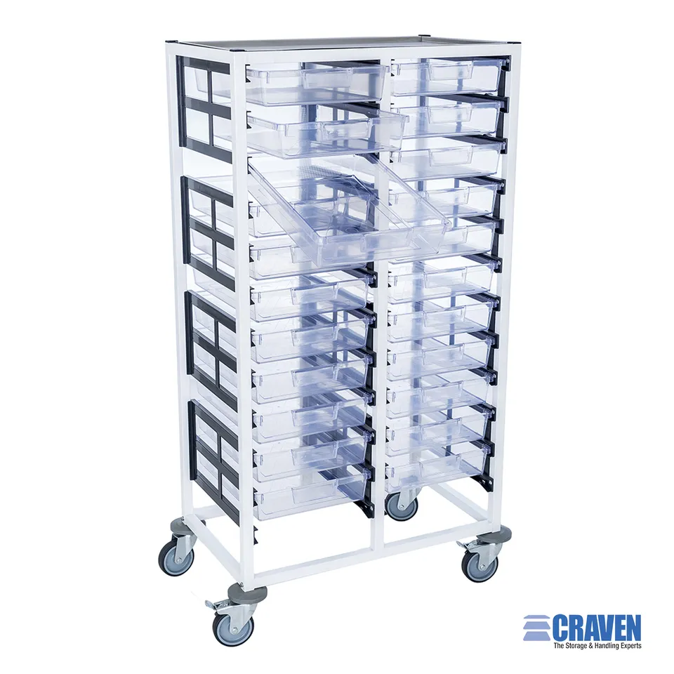 Craven Medicare Plus Double carrello medicale piano inox