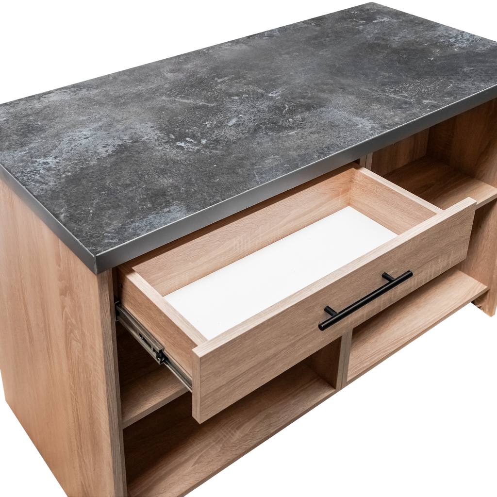 Mega-M banco negozio H90 L125 P60 cm rovere sonoma