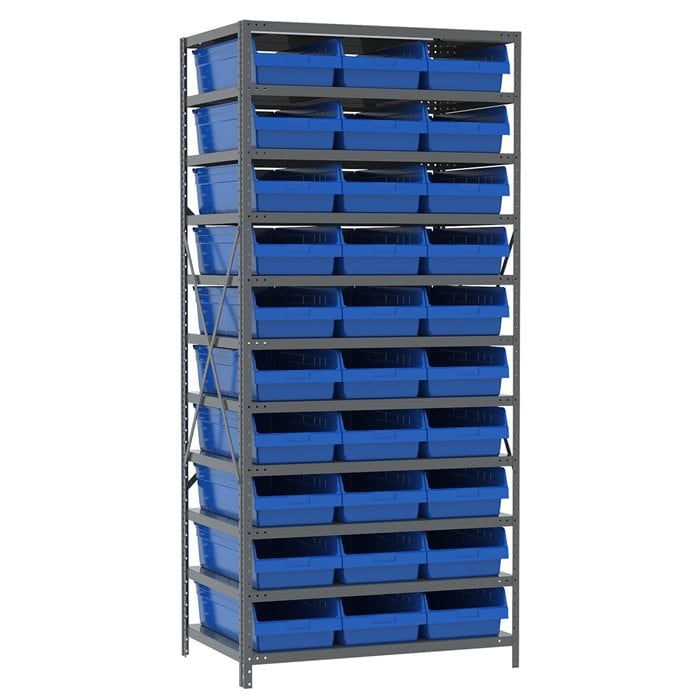 Akro-Mils AS2479014 scaffalatura metallo 11 ripiani 30 box