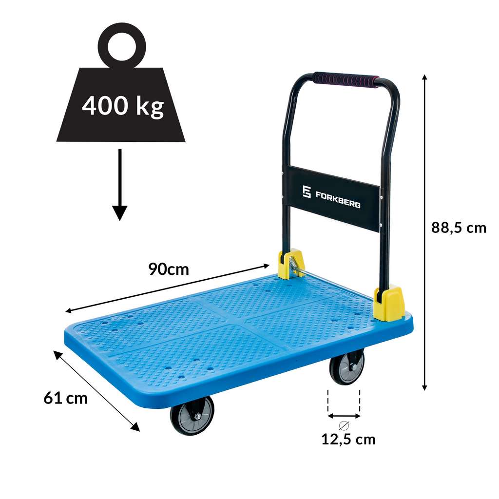 Forkberg M carrello piattaforma pieghevole 400 kg