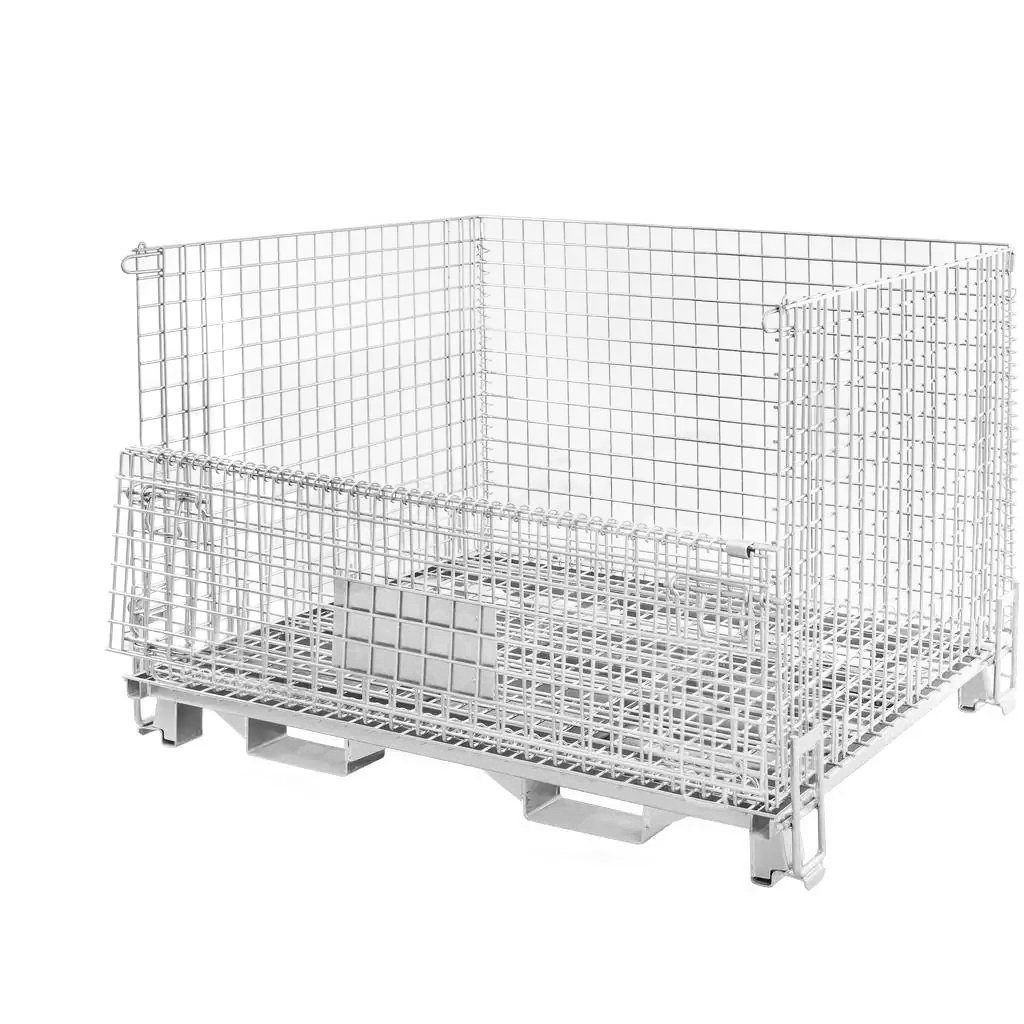 Gitterbox contenitore rete pieghevole 120x100x91 cm 1500 kg