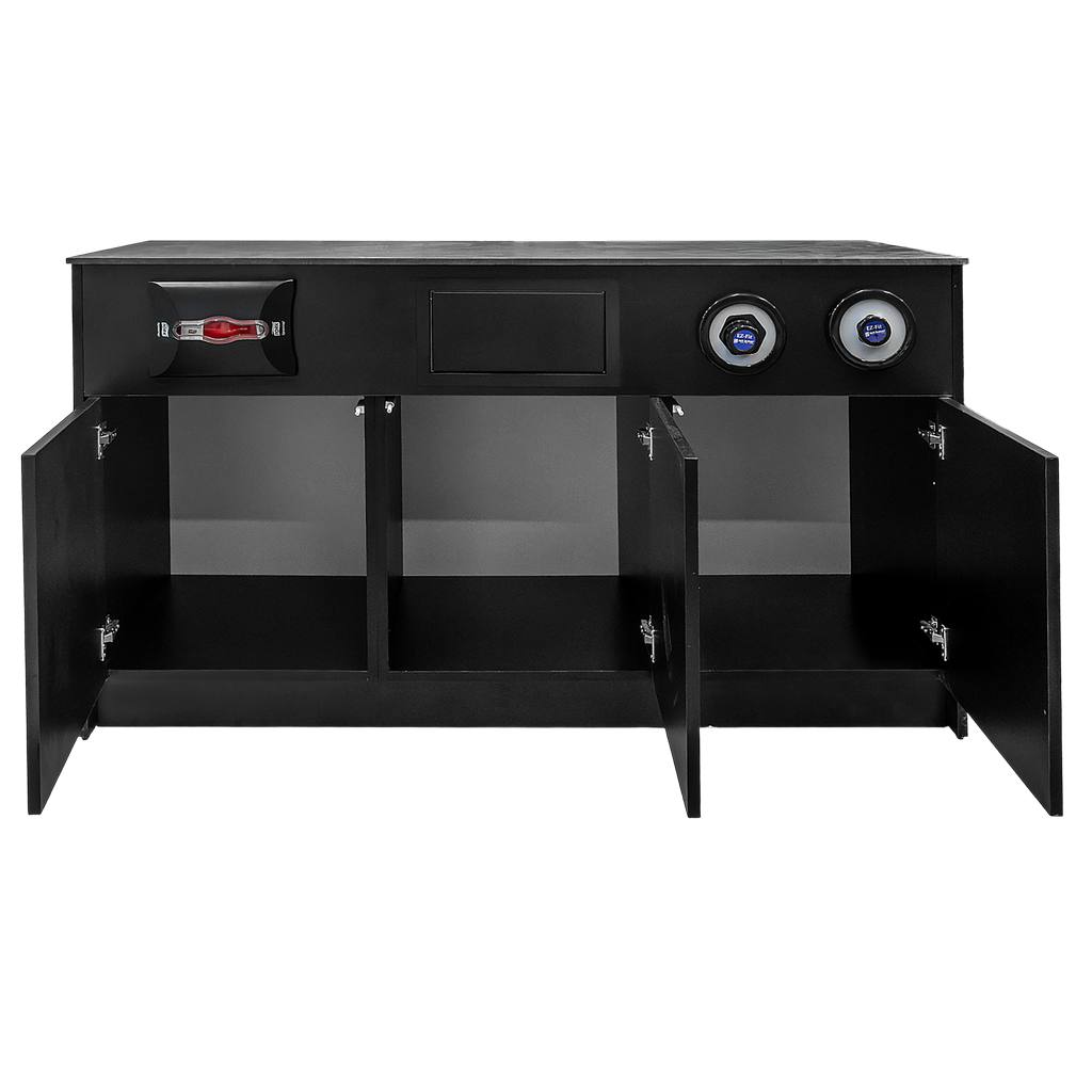 Mega-M Slim-Line mobile bar caffè 154 cm nero Tip-On