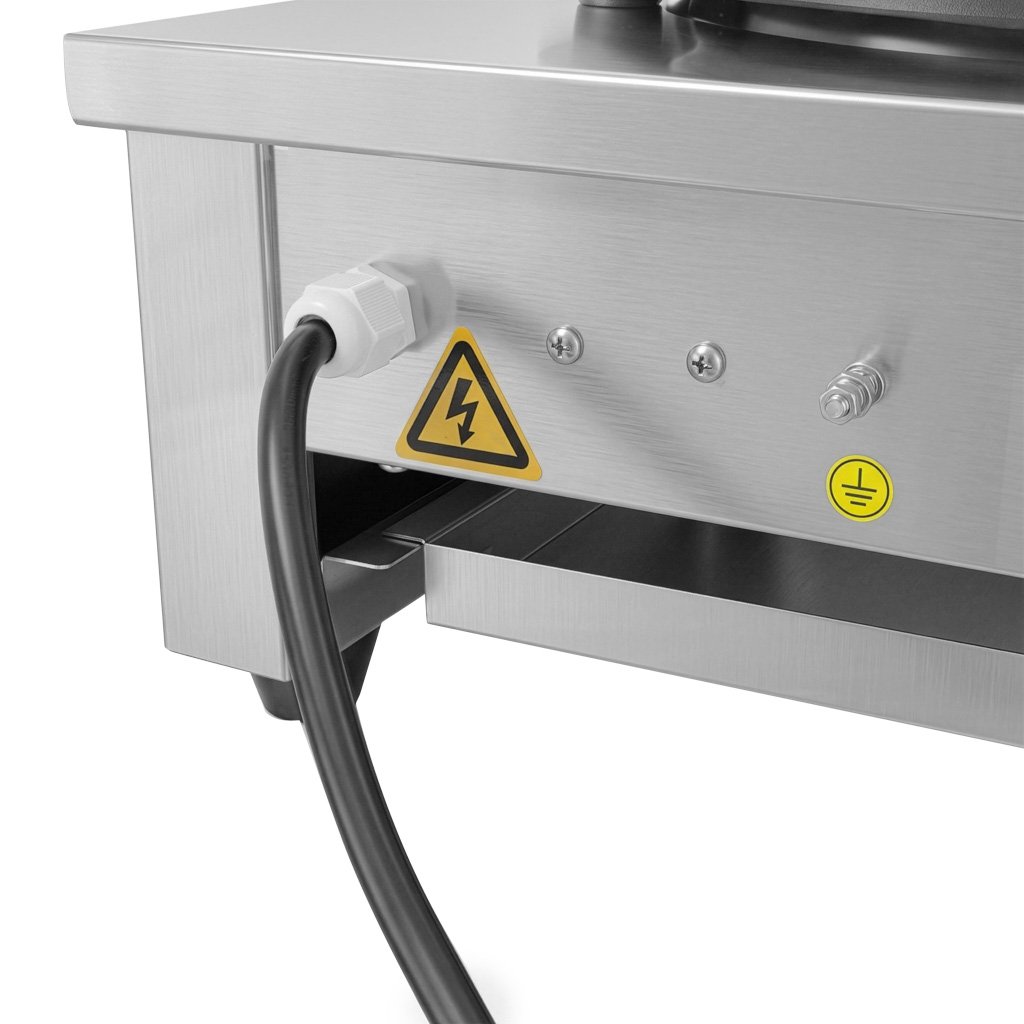 Mega-M Crepiera elettrica doppia 2x40 cm 2x3 kW con cassetto