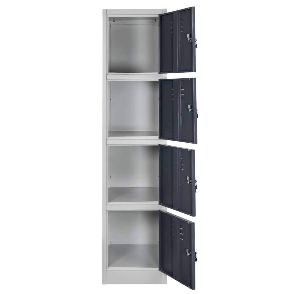 Mega-M Armadietto spogliatoio 4 posti 40x50x180 cm grigio grafite