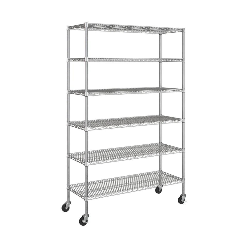 Seville Classics UltraDurable Scaffale Acciaio 6 Ripiani 122x46
