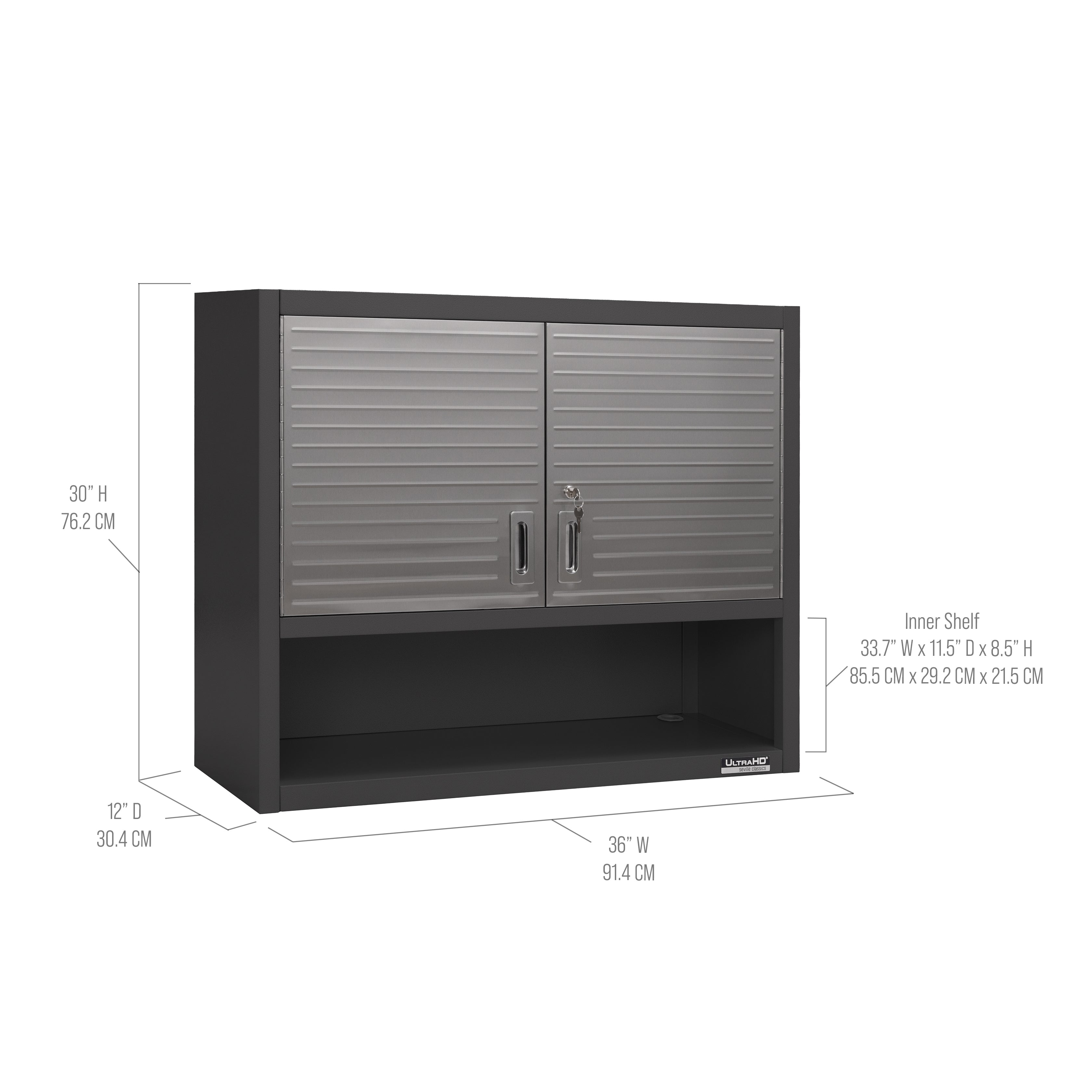 Seville Classics UltraHD UHD20230B pensile grafite 91x30