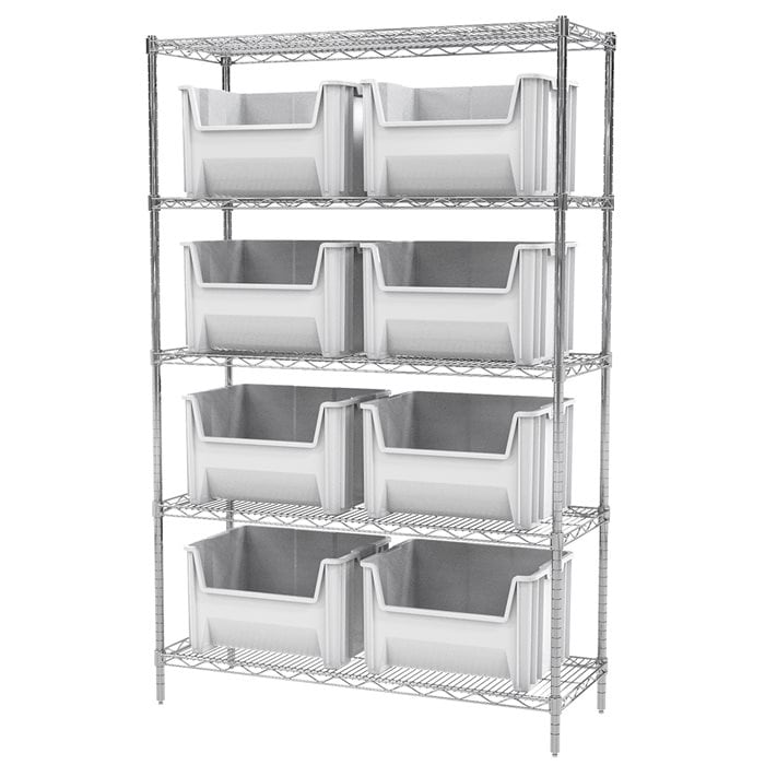 Akro-Mils AWS184813017 scaffale filo 5 ripiani 9 box