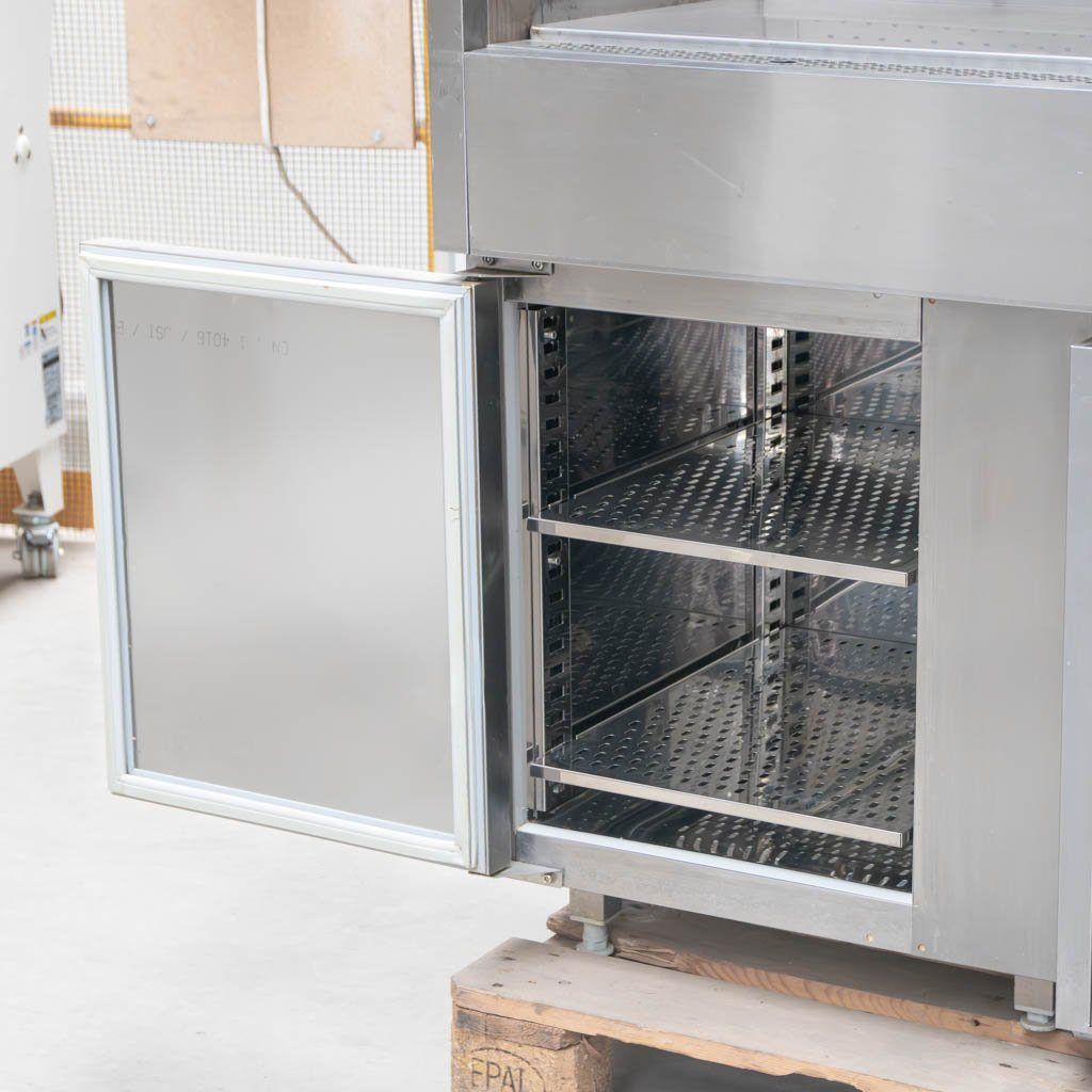 Juka 120x70x185 tavolo frigo scaffale inox gastronomia