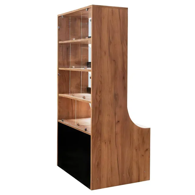 Mega-M vetrina negozio dolci 162x80 plexi rovere kraft