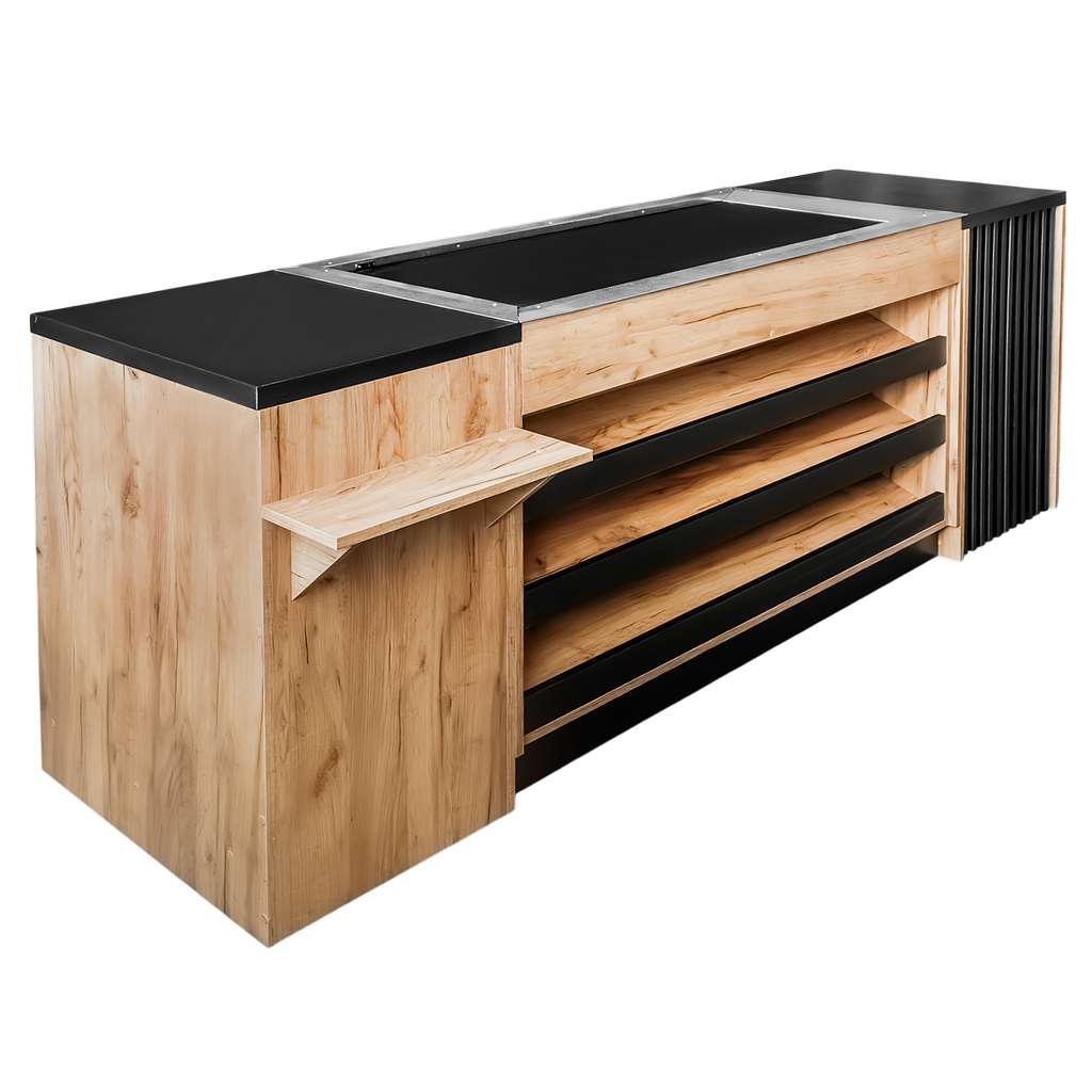 Mega-M banco cassa nastro automatico 250 cm rovere kraft