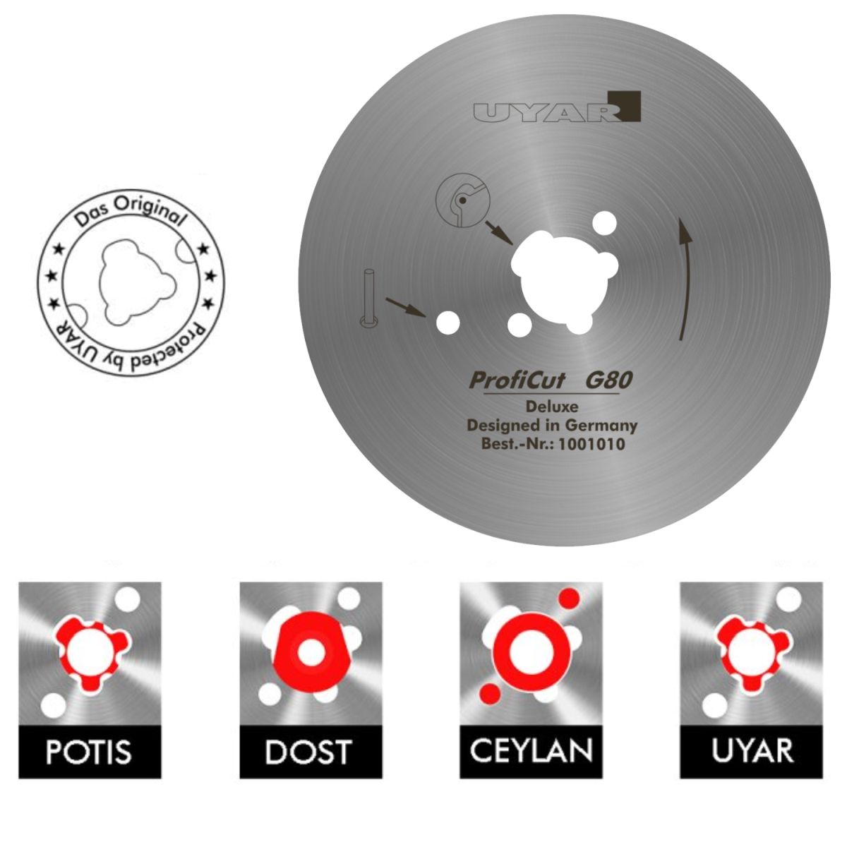 UYAR ProfiCut G80 Deluxe Lama kebab liscia 80 mm 2 gen.