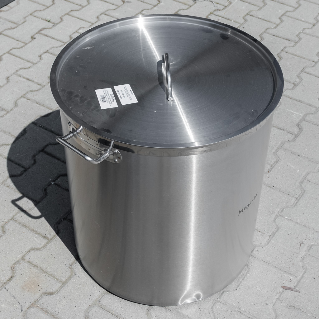 Mega-M Pro pentolone acciaio inox 143 L 55x60 cm con coperchio