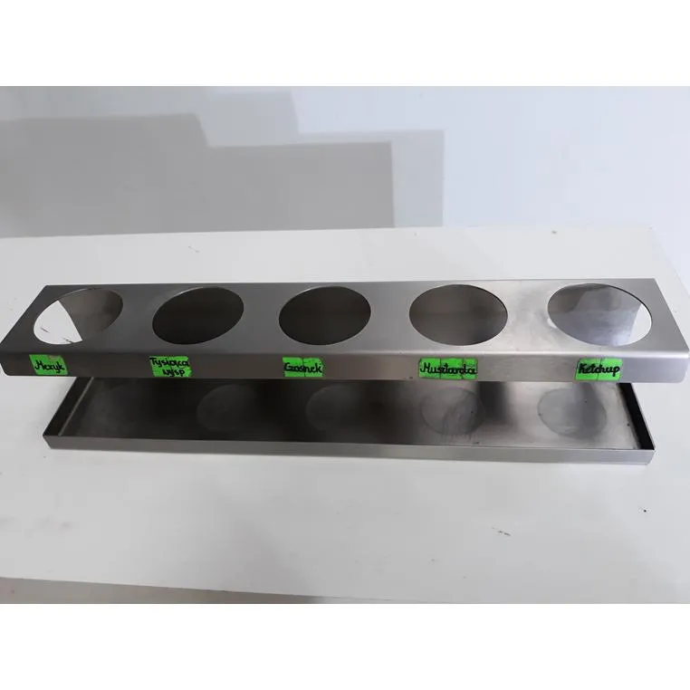 Espositore Salse 5 Dispenser Acciaio Inox