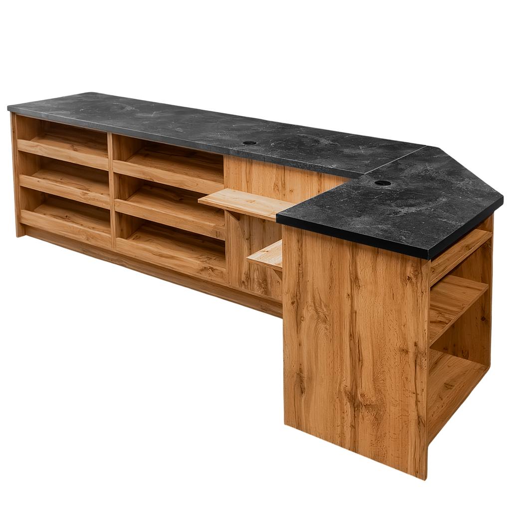 Mega-M 310 banco cassa a L 310x60x90 cm rovere