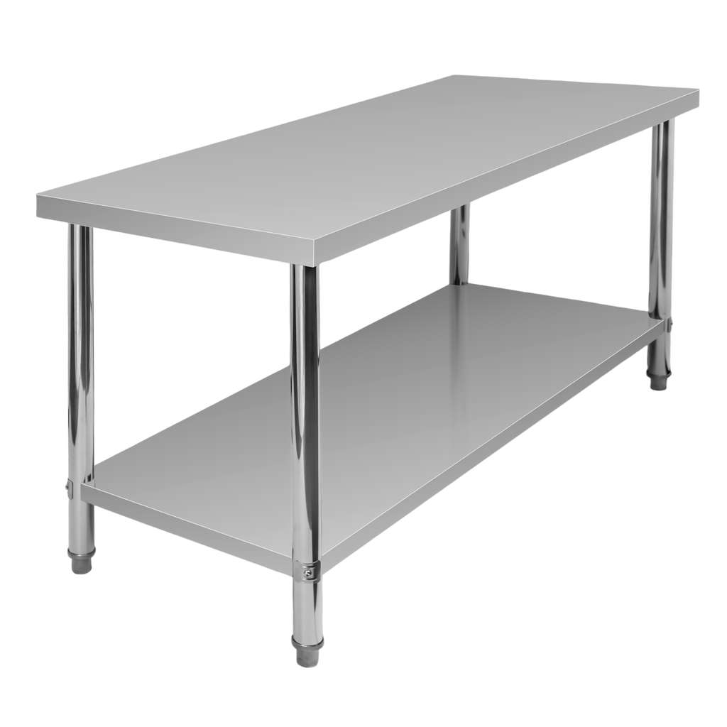 Mega-M X Standard tavolo inox 160x60x85 cm con ripiano