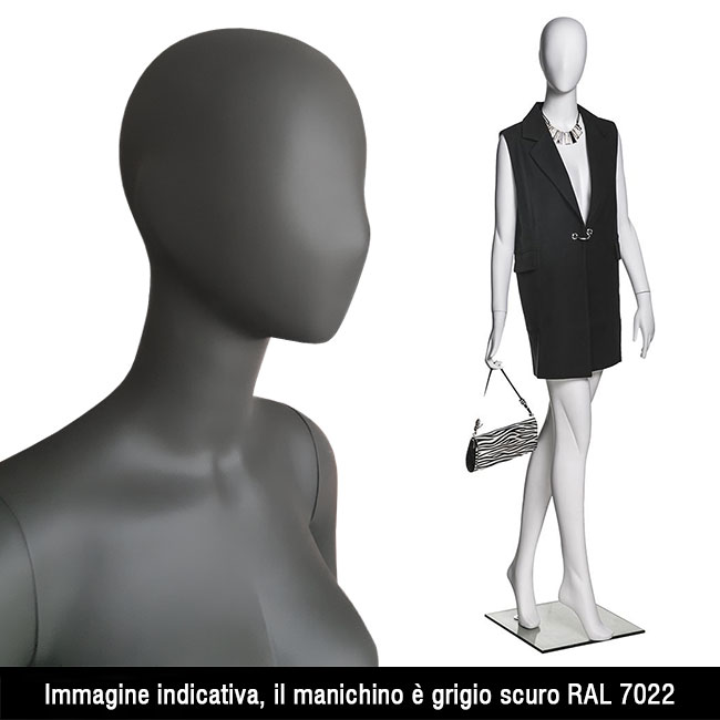 Agosistem Sophie 06 Manichino Donna Vetroresina Grigio Scuro