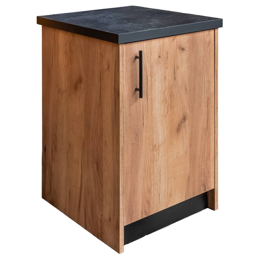 Mega-M 51x55x86 cm mobiletto rovere kraft con lamelle