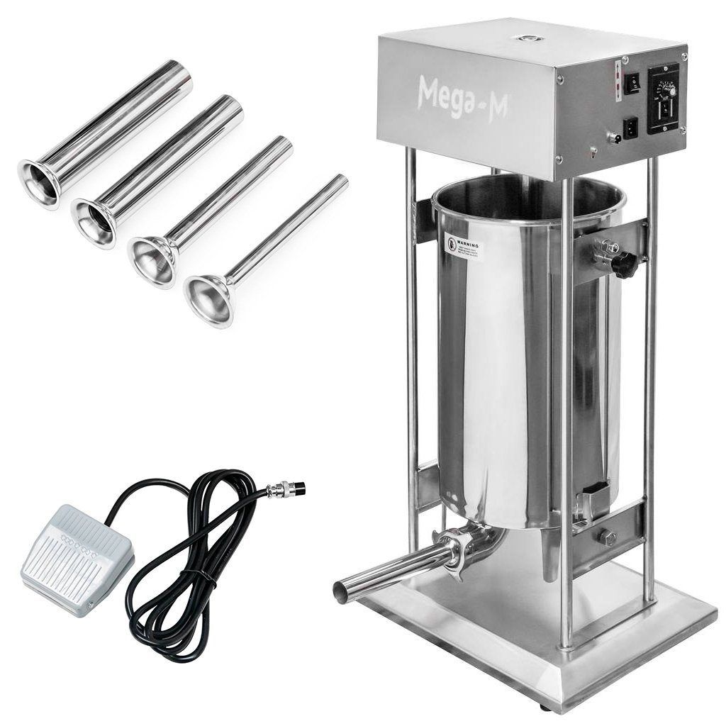 Mega-M insaccatrice elettrica 25L 350W inox 4 imbuti