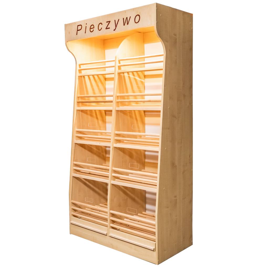 Scaffale pane 100x50x200 rovere sonoma plexi LED 10 ripiani