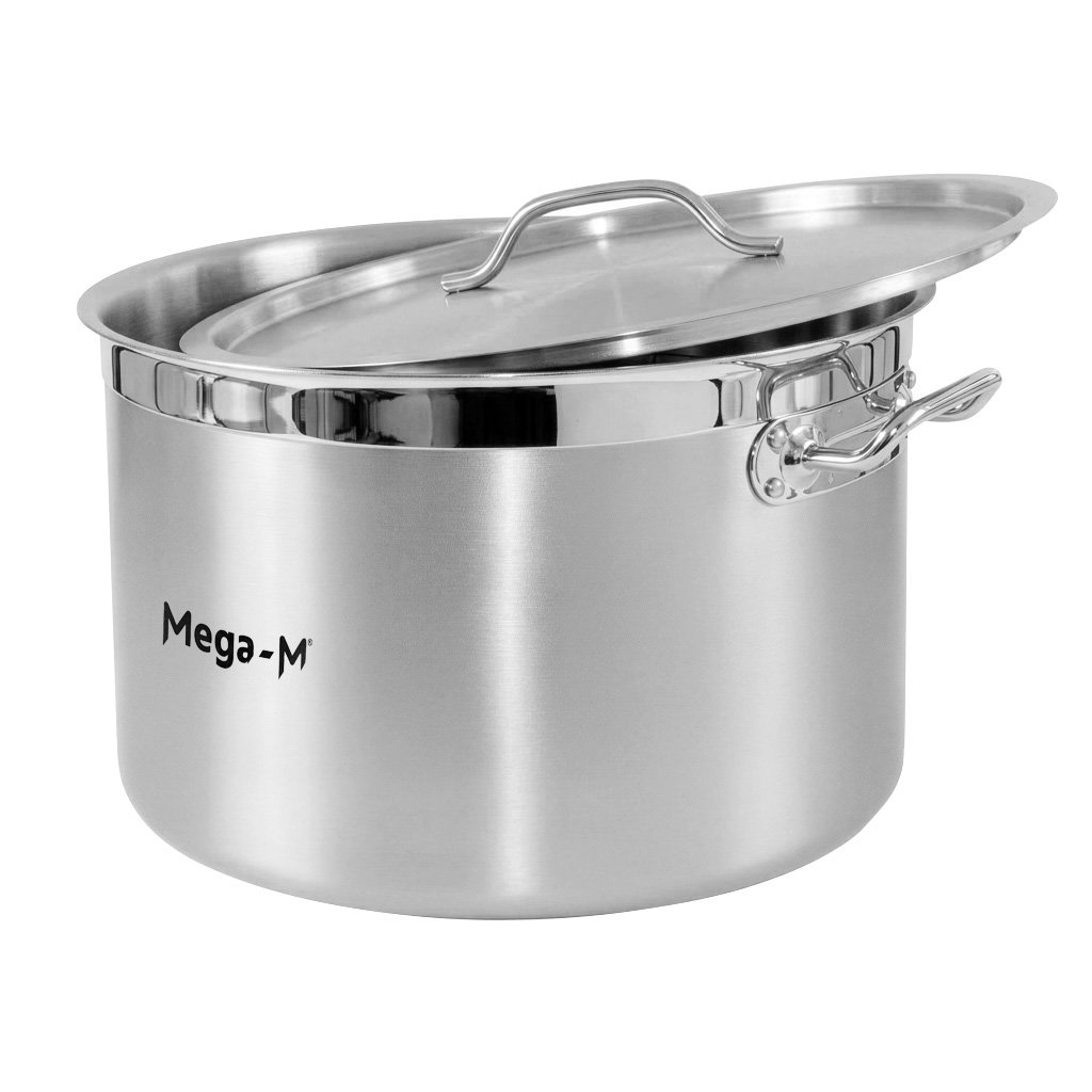 Mega-M Pro pentola acciaio inox 32L 40x26 cm con coperchio