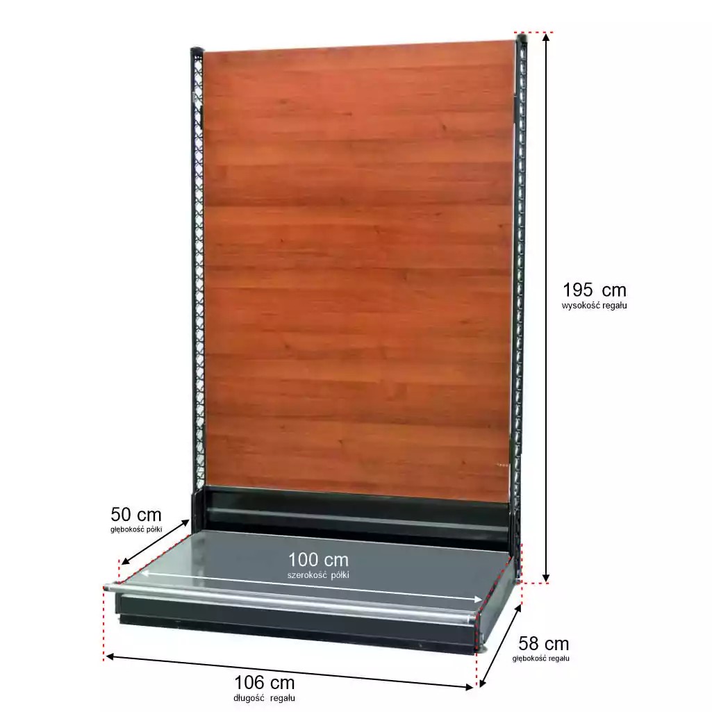 Wanzl Scaffale Negozio a Parete H 195x106 cm Base