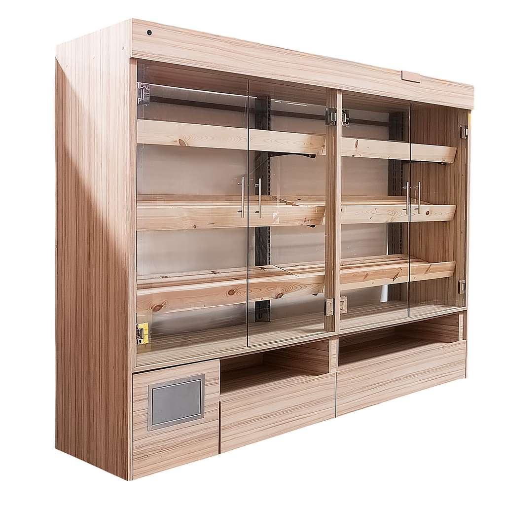 Mega-M Coco Bolo H-193 scaffale pane vetrina LED 257 cm