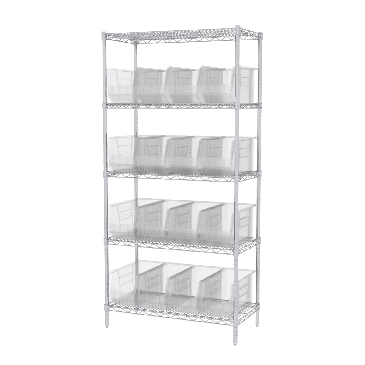 Akro-Mils AWS183630265 scaffale filo 5 ripiani 18 box