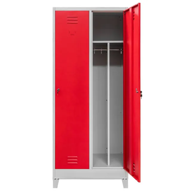 Mega-M 80 cm armadietto spogliatoio 2 ante frontale rosso